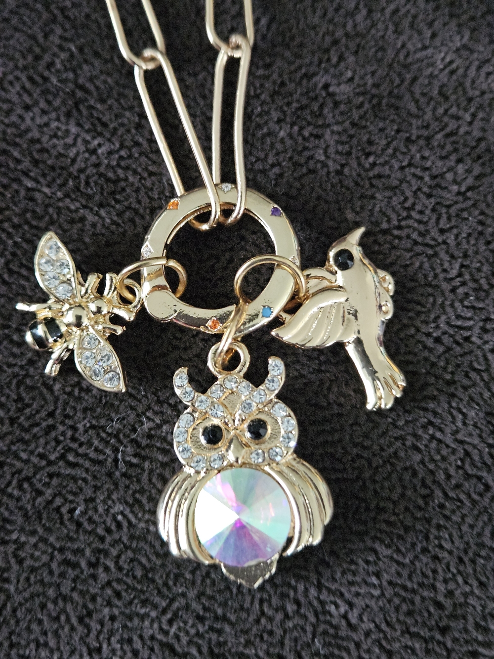 Paperclip Charm Necklace 20 Inch